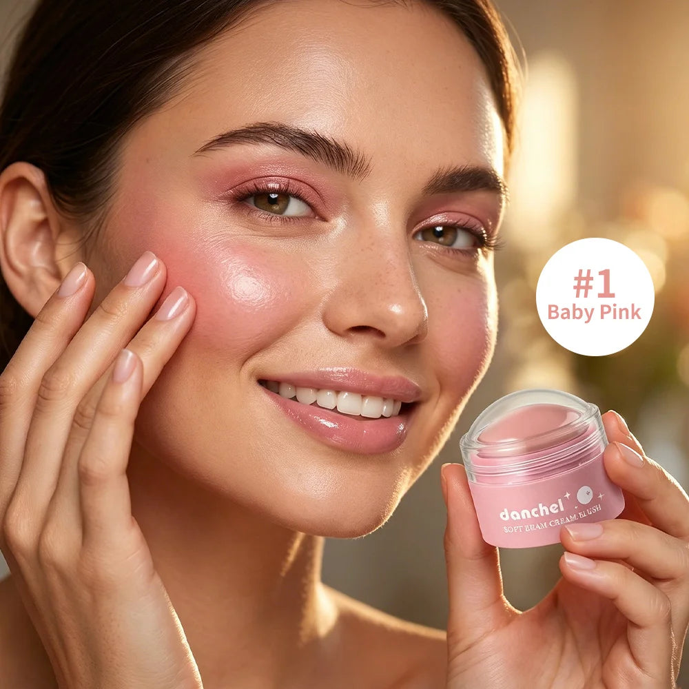 Natural Looking Matte Blush Stick Waterproof Long Lasting Hydrating Blendable Cream Blush Balm Lightweight Cheek Makeup Cosmetic Peaceful Pleasures Health and Wellness