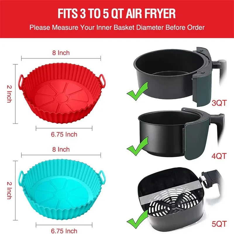 Silicone Baking Pans Set, Air Fryer Accessories for Cake Decorating, Muffin Molds, Kitchen Utensils & Gadgets, Aerogrill Peaceful Pleasures Health and Wellness