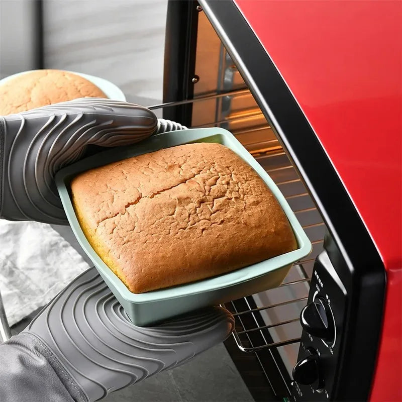 Silicone Square Cake Pan Non-Stick Brownie Mold | Oven & Air Fryer