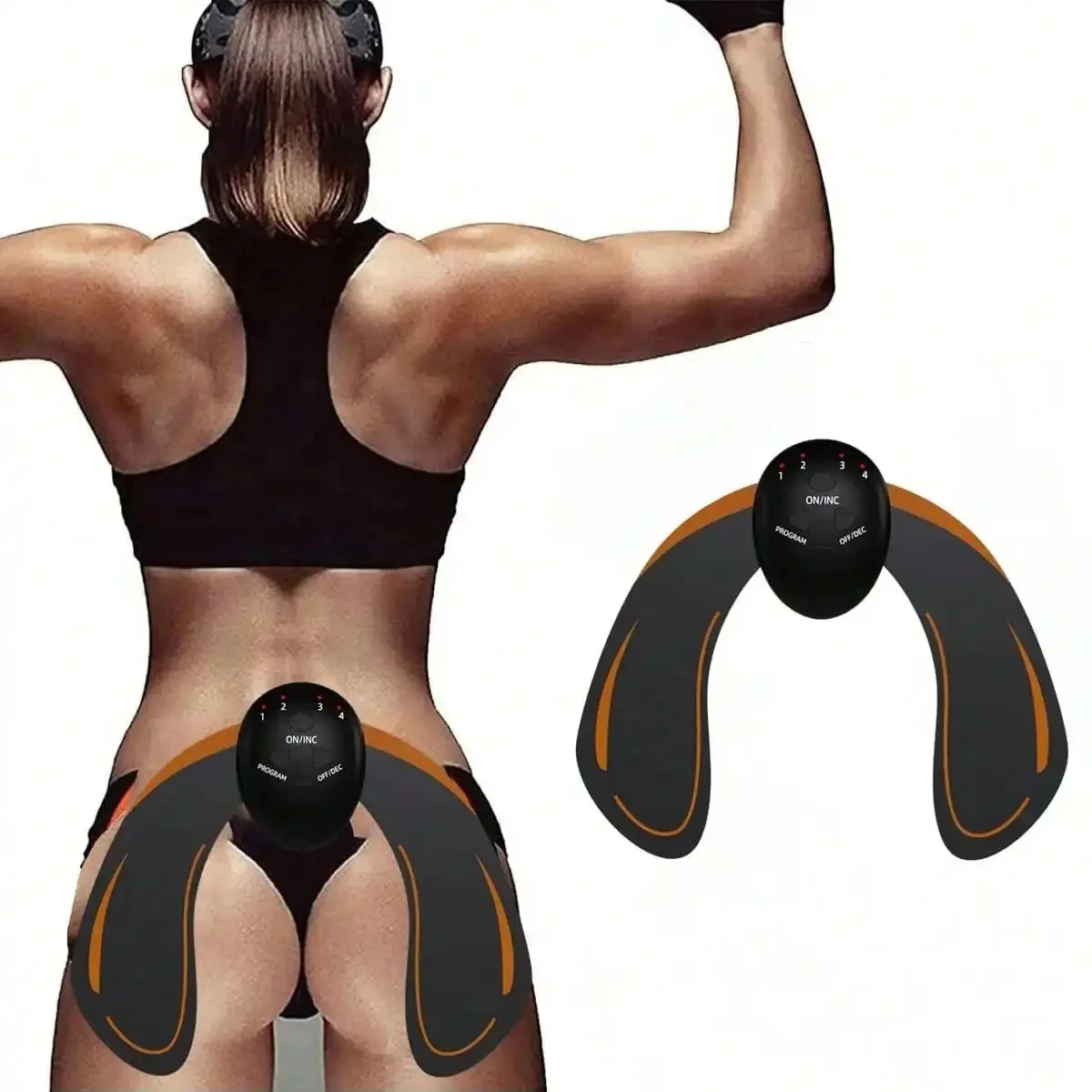 Rechargeable EMS Hip & Waist Trainer – Vibration Massage Fitness Belt for Slimming Toning, Home Exercise Support Peaceful Pleasures Health and Wellness dc black