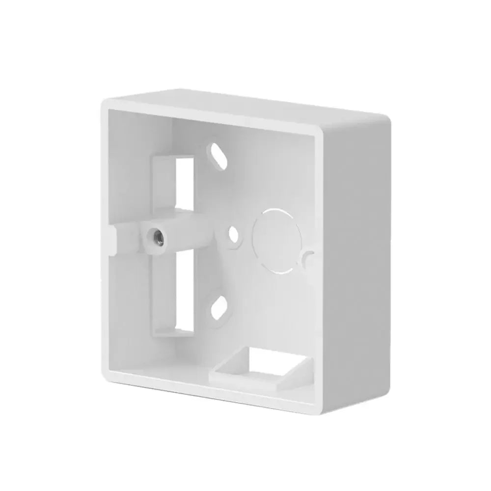 PVC Switch And Socket Apply On-Wall Mount 86 Type External Mounting Box Wall Surface Junction Box Switch Socket Box Peaceful Pleasures Health and Wellness white-86x86x33mm