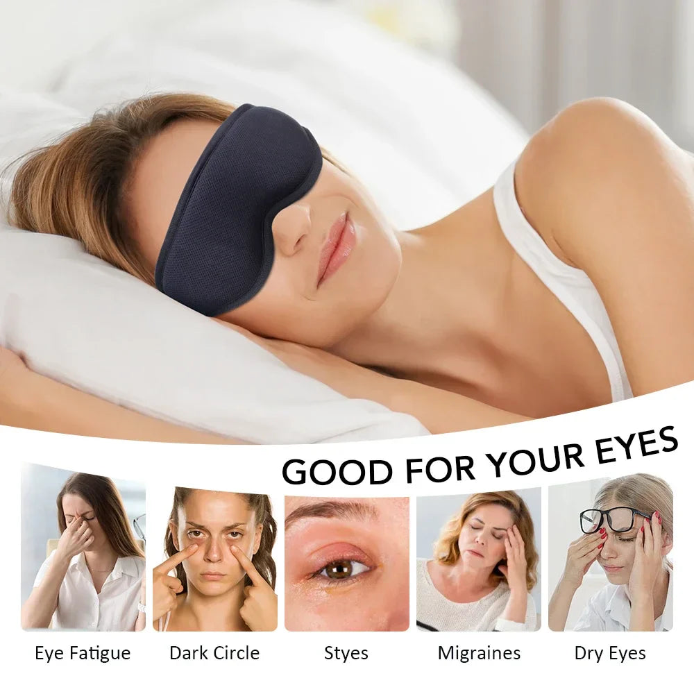 Electric Steam Eye Mask – 3D Heated Vibration Massage & Sleep