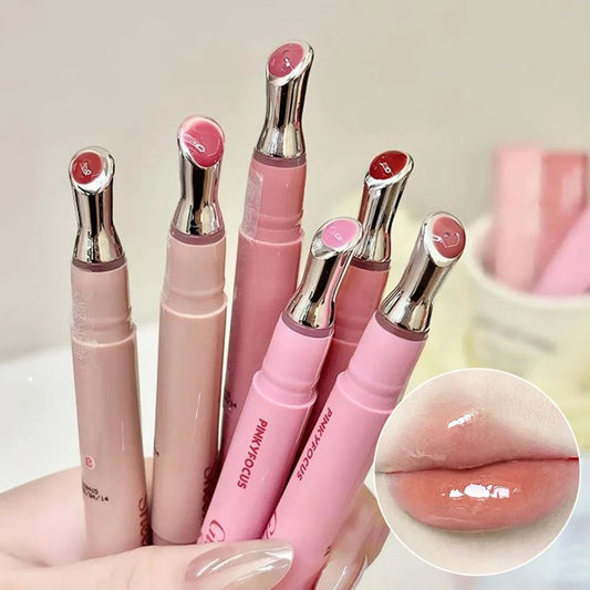 Pinkyfocus Moisturizing Lip Gloss | Non-Sticky Water-Glass Finish Lip Gloss Peaceful Pleasures Health and Wellness