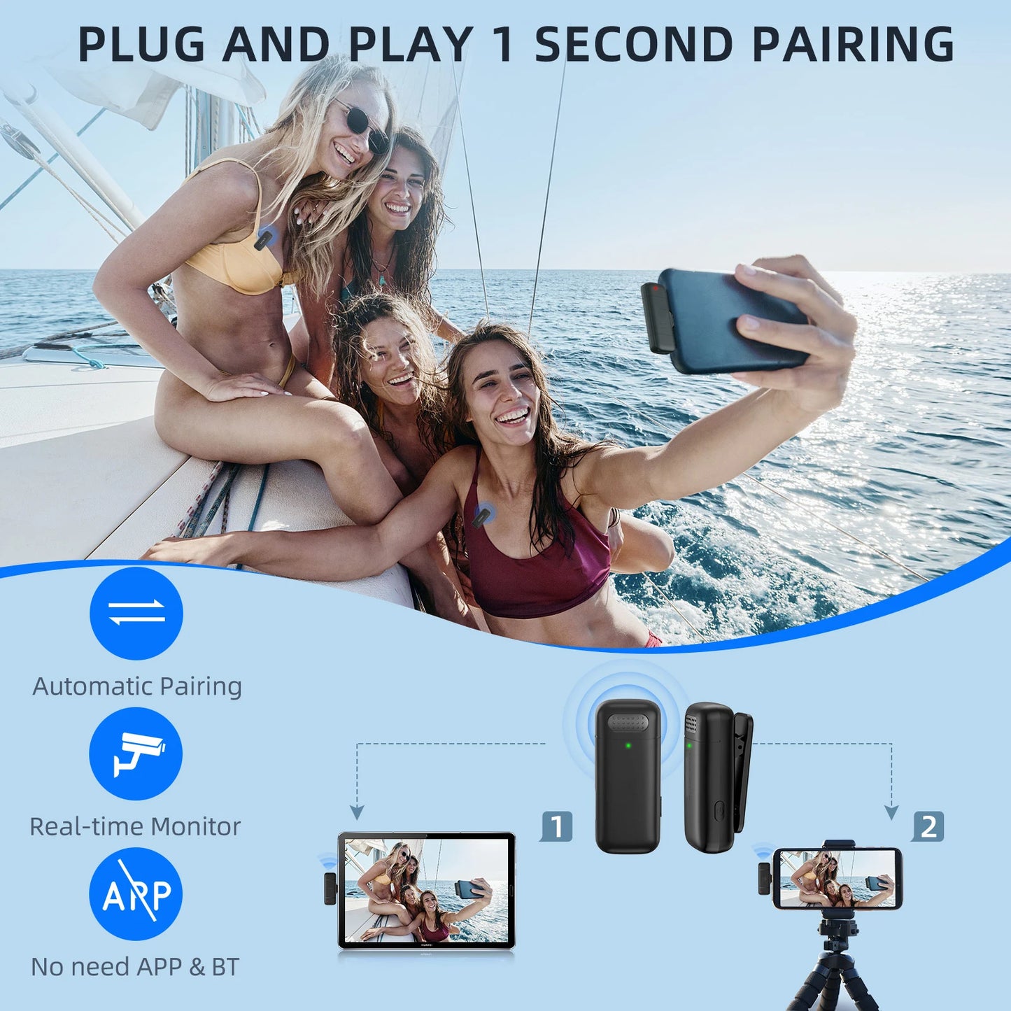 K30 Wireless Lavalier Microphone Charging Case Mic Portable Audio Video Recording for iPhone Android Notebook Live Gaming Mic Peaceful Pleasures Health and Wellness
