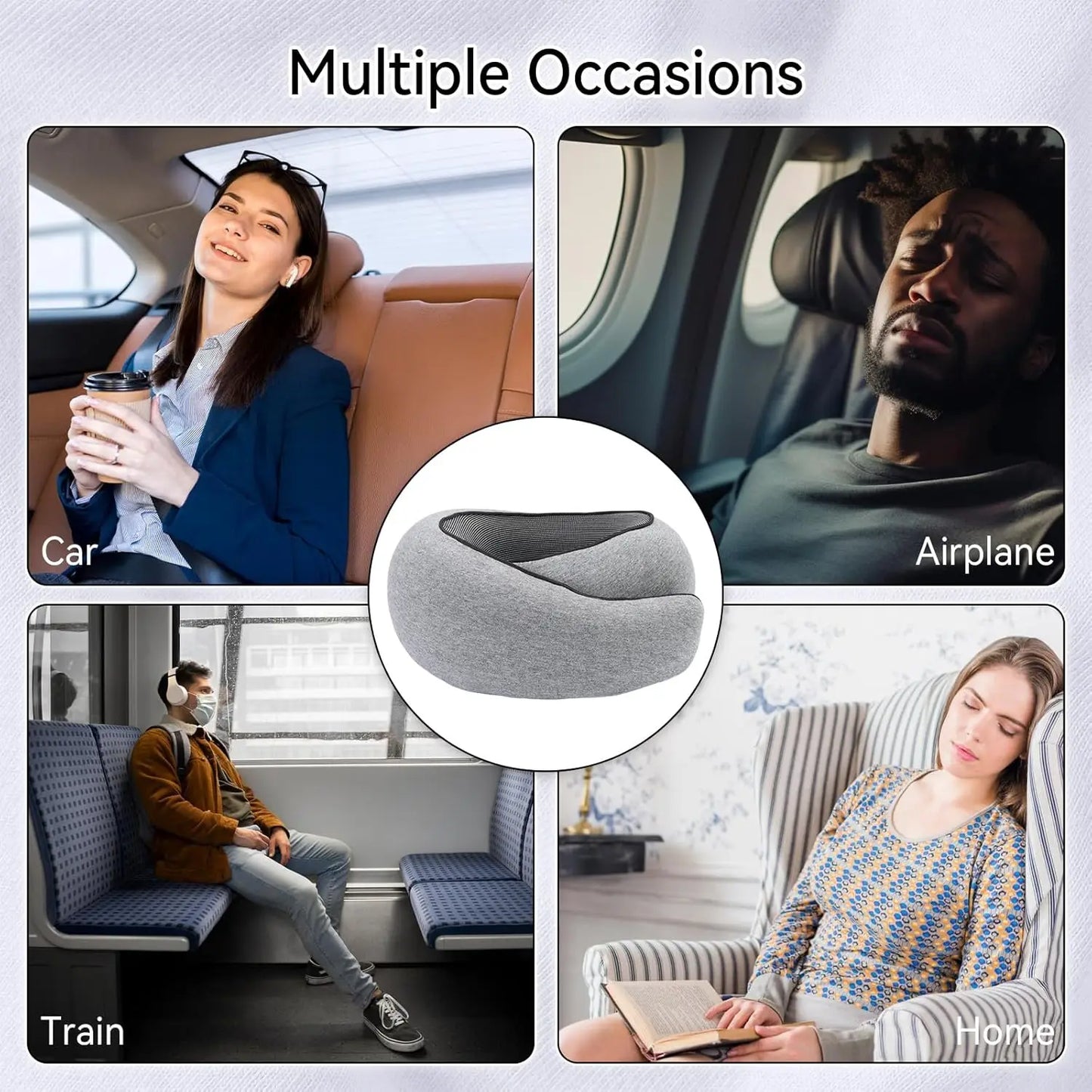 Memory Foam U-Shape Travel Neck Pillow | Portable & Adjustable