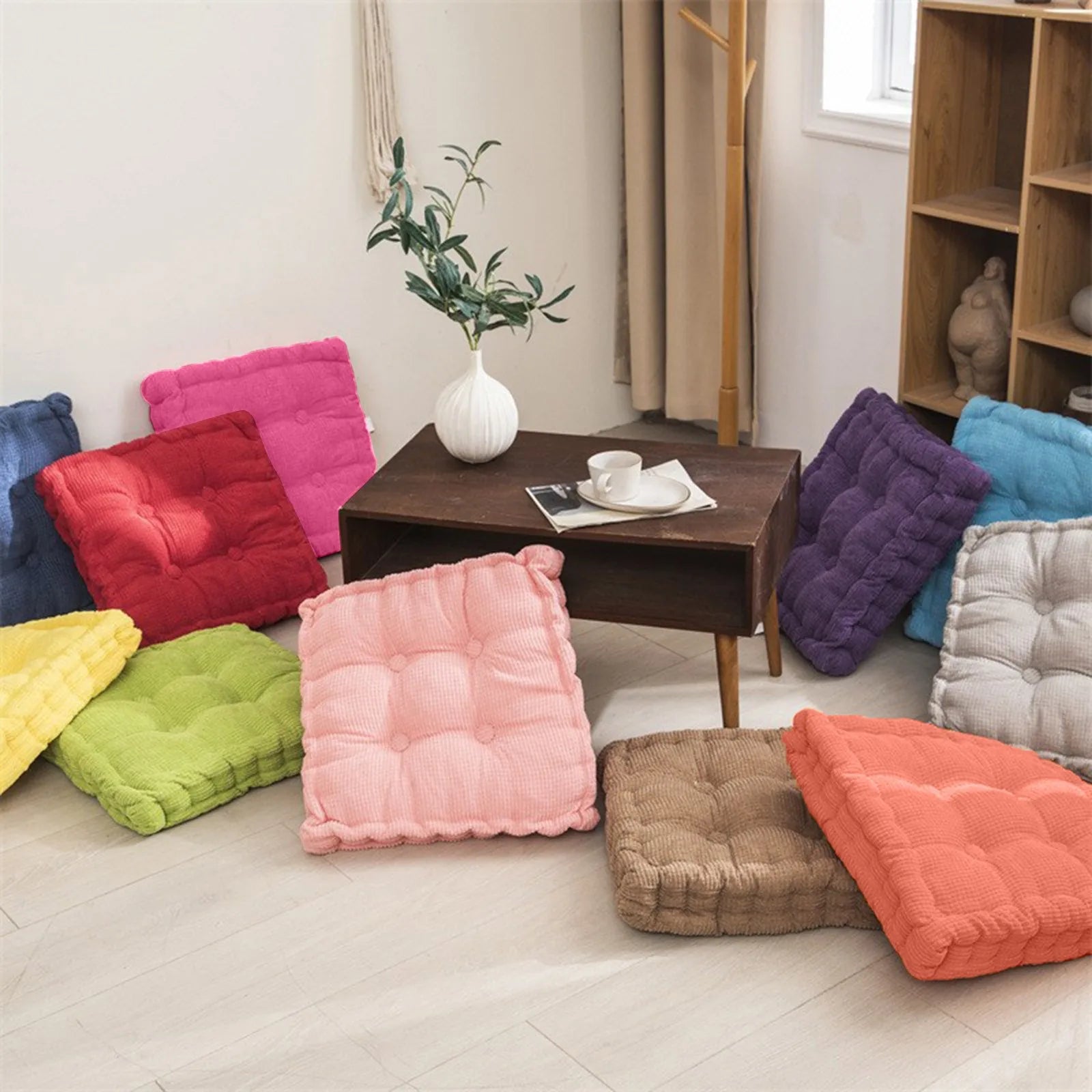 Thicken Square Corncob Tatami Seat Office Chair Cushion Soft Sofa for Home Floor Decor Textile Knee Pillow Office Outdoor Mat Peaceful Pleasures Health and Wellness