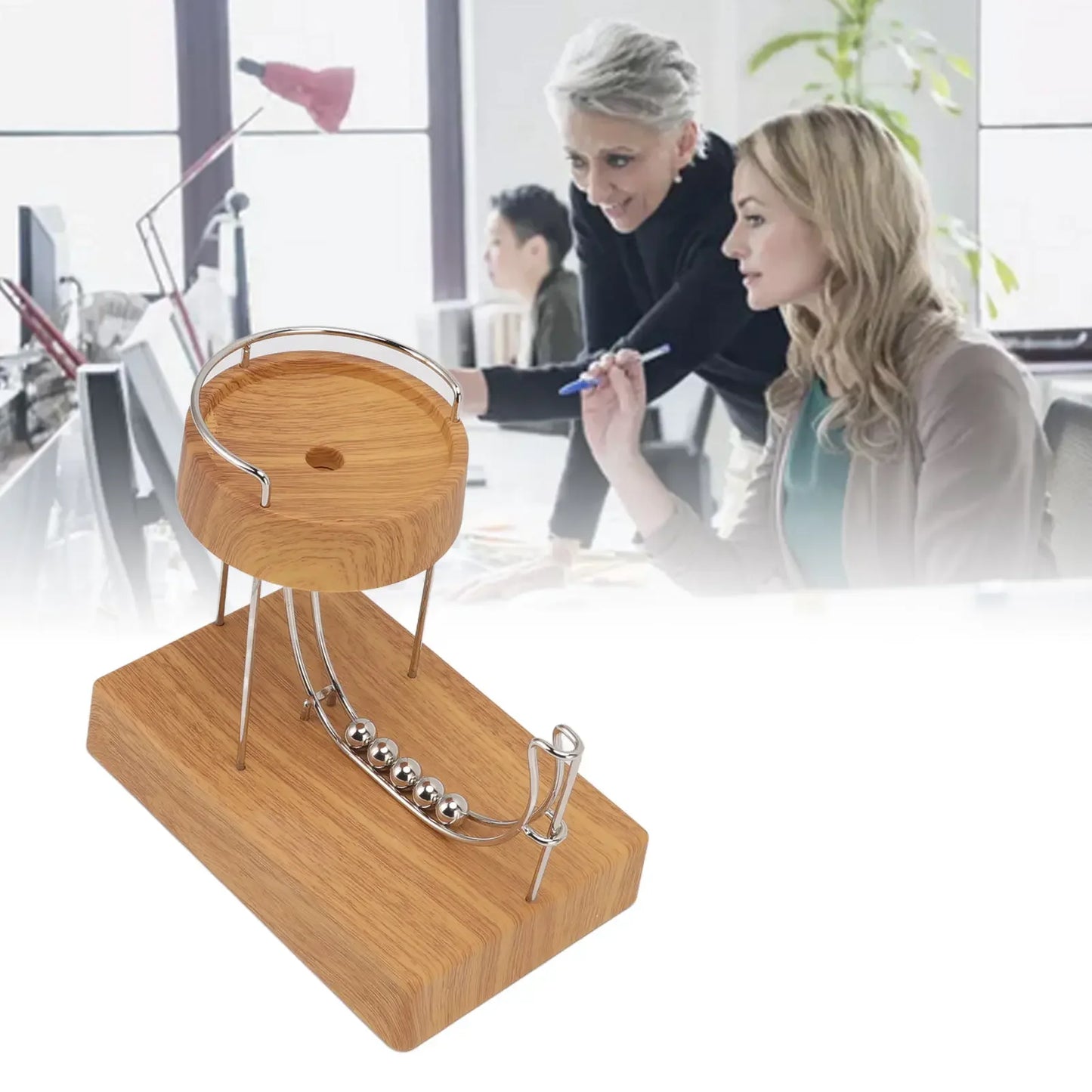 Perpetual Motion Machine Desk Toy Educational Touch Switch Low Noise