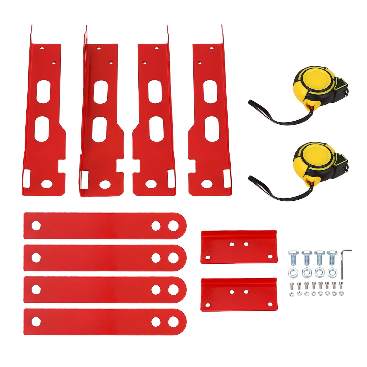 Wheel Alignment Tool Black Iron Automotive Toe Plate 2 Tape Measures