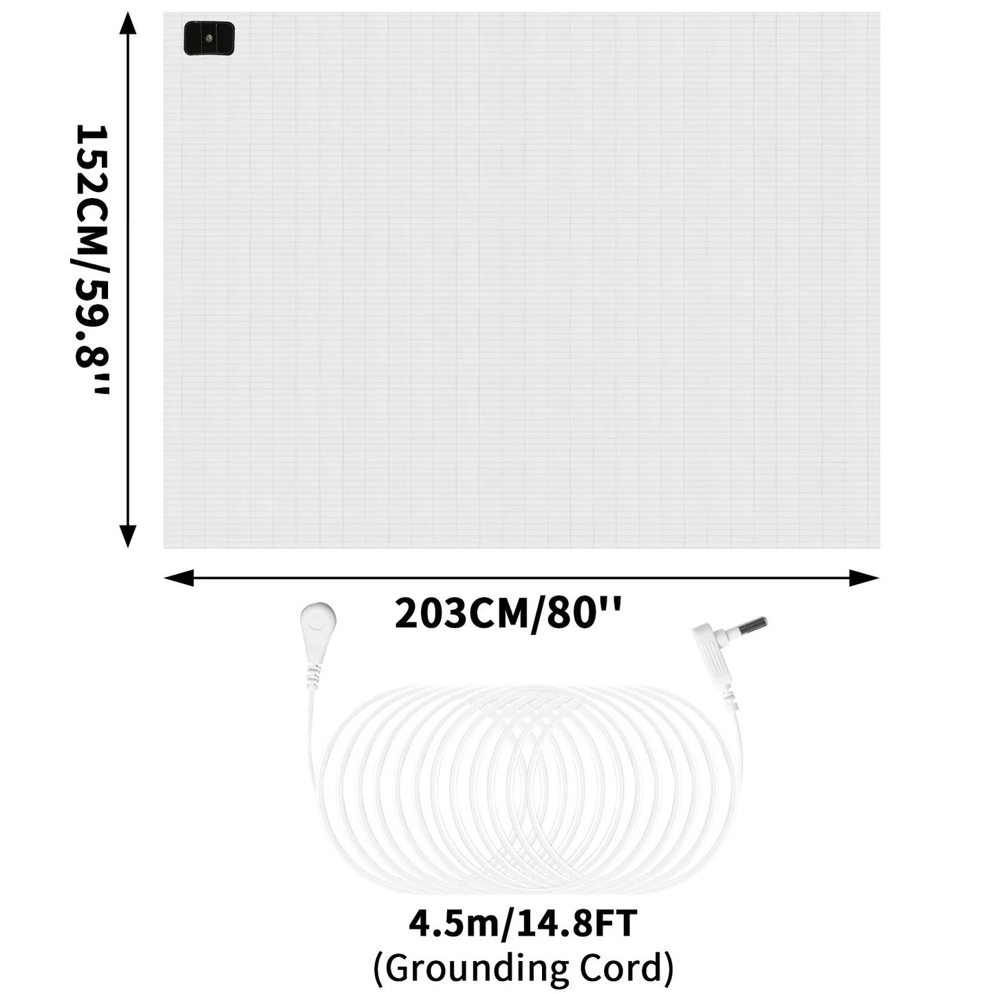 Grounding Mat 6 Sizes | Indoor Earthing Pad for Desk & Yoga
