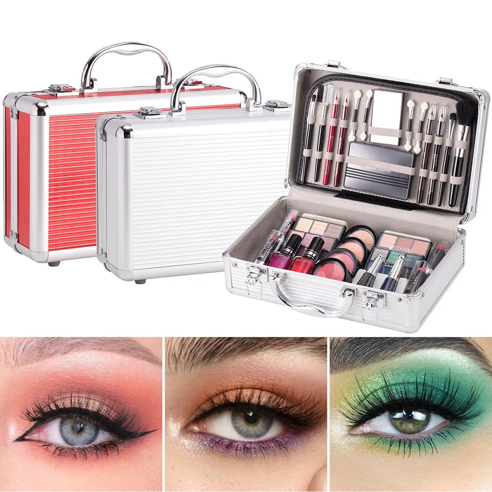 Complete Makeup Gift Set for Women – Full Kit with Eyeshadow & Brushes
