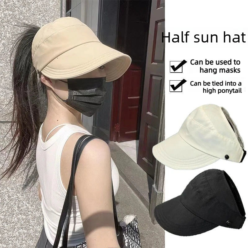 Women's Wide Brim UV Sun Visor Hat – Beach & Travel Cap