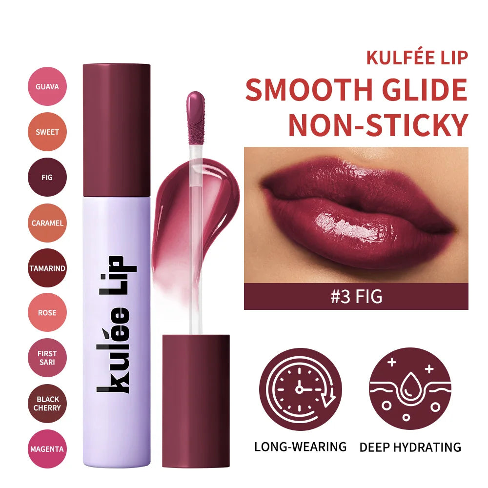 Staining Lip Oil Kulfée Lip Gloss Stain Two In One Long Lasting Deep Hydration Moisturizing Non Sticky Waterproof Lip Cosmetics Peaceful Pleasures Health and Wellness