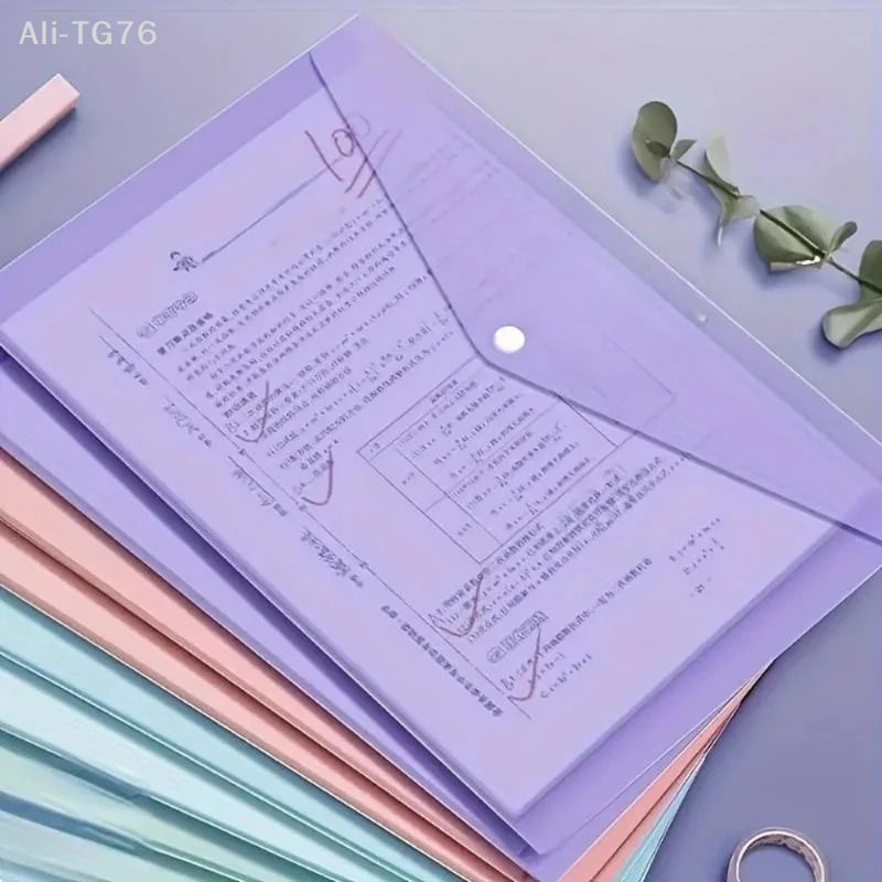 10-Pack A4 Waterproof Transparent PP File Folders | Document Bags