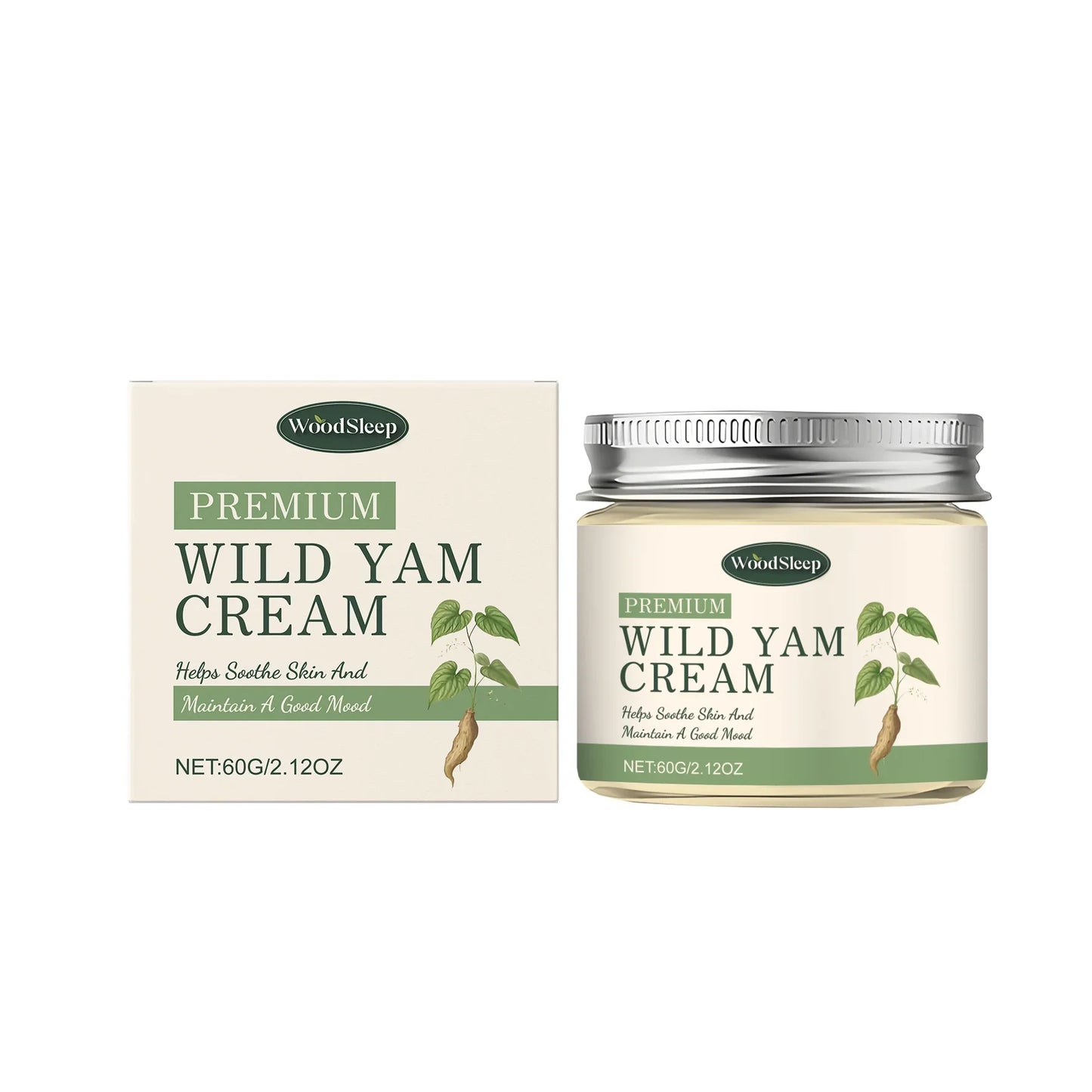 WOODSLEEP Wild Yam Body Cream – Botanical Women's Cream 60g