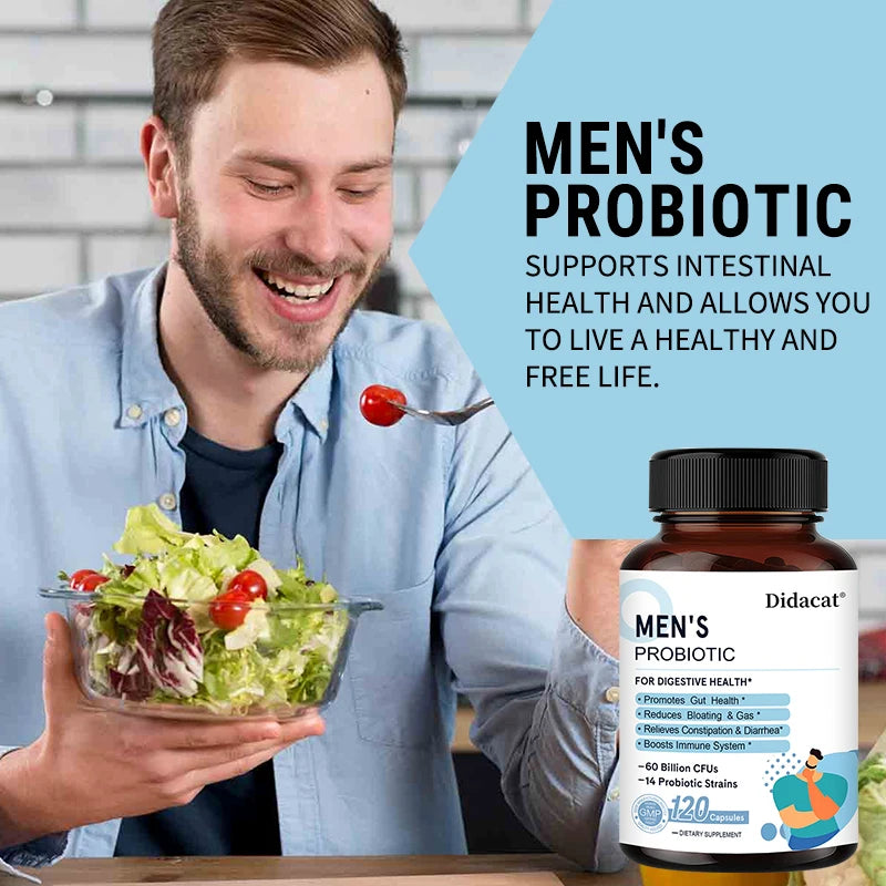 Men's Probiotic with Digestive Enzymes & Prebiotic Fiber | Didacat