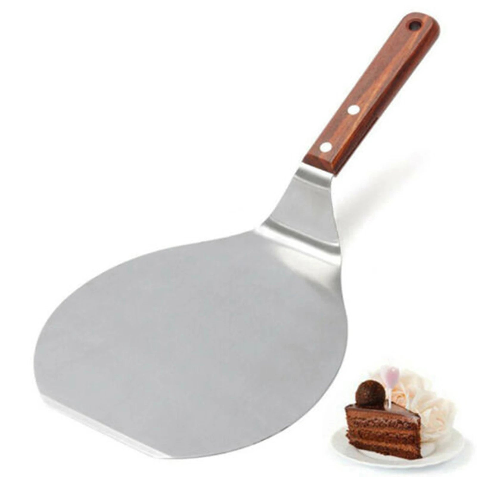 Portable Metal Pizza Shovel Food Grade Material Pancake Spatula for Cakes Pizzas Cookies Pancakes Peaceful Pleasures Health and Wellness