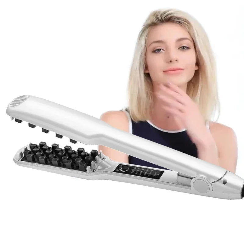Professional Volumizing Ceramic Hair Iron For Thicker Hair Or Larger Lasting Hair Volume Fluffy Hair Straightener Crimping Tool Peaceful Pleasures Health and Wellness black no box EU