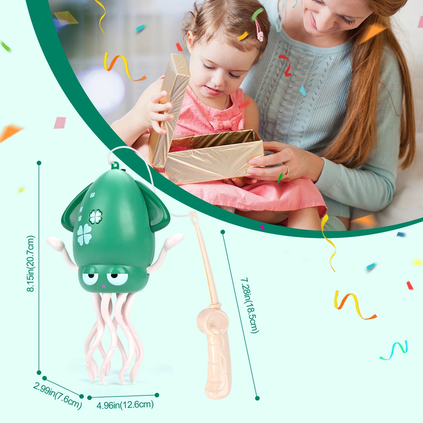 Dancing Squid Induction Lying Flat Light&music Interactive