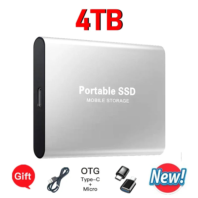 Portable External SSD 8TB 16TB USB 3.2 Type-C | PC Mac Android