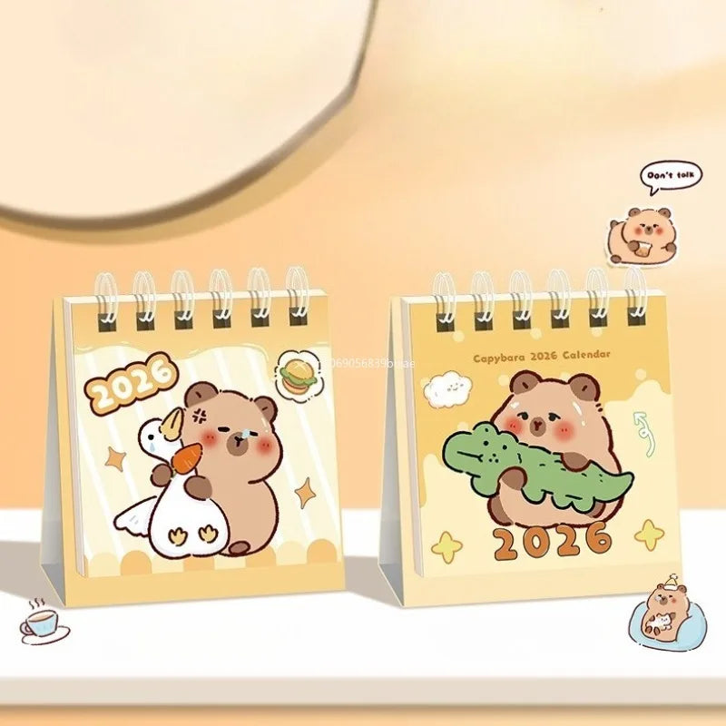 2025-2026 Desk Calendar, From July 2025 To December 2026, 17-Month Small Calendar,7.5x6.4x3cm Paper Small Desk Calendar Calendar Peaceful Pleasures Health and Wellness