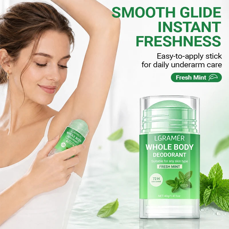 LGRAMER Mint Deodorant Stick – Unisex Odor Control Travel Size