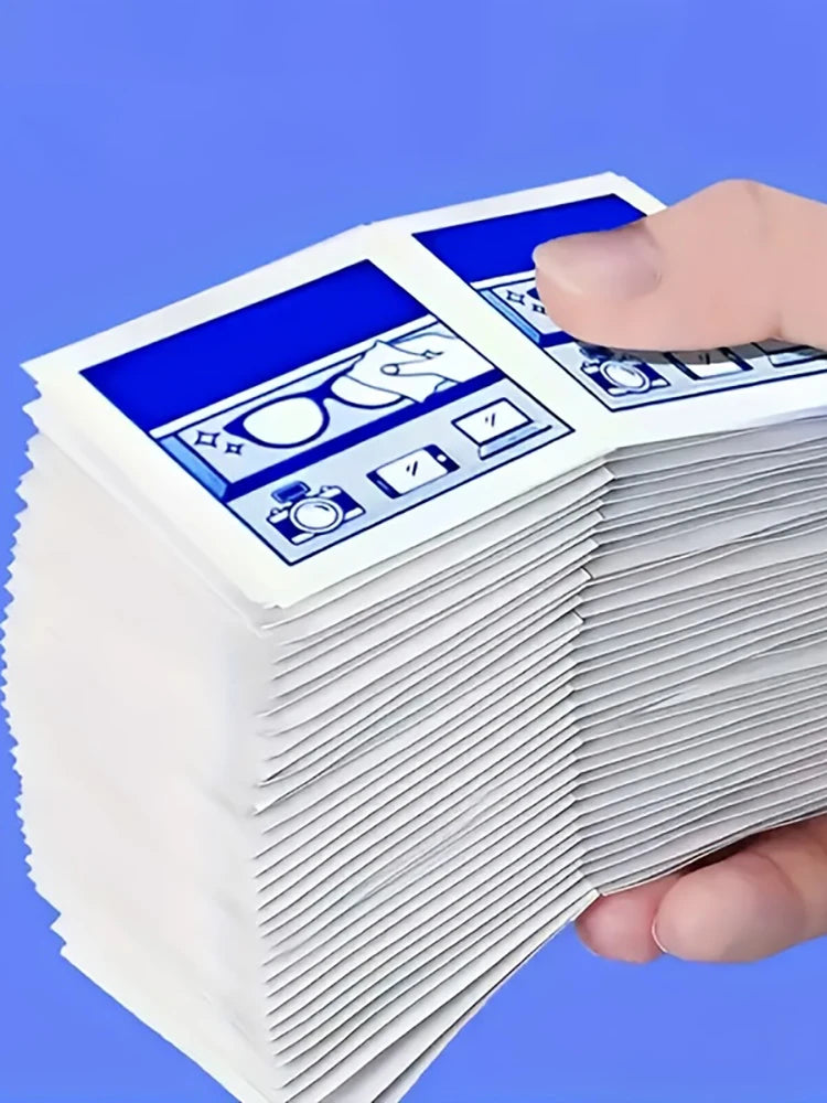 100 Disposable Eyeglass Cleaning Wipes – Individually Wrapped