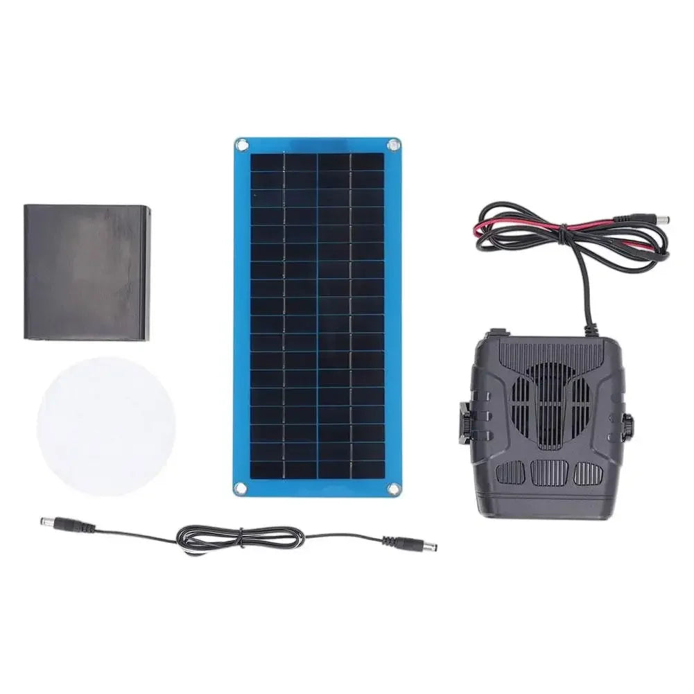 Electric Heater Powered Solar Panel Sunlight 30W Winter Protable Outdoor Camping Car Pets Warmer Drying and Heating Peaceful Pleasures Health and Wellness 1set