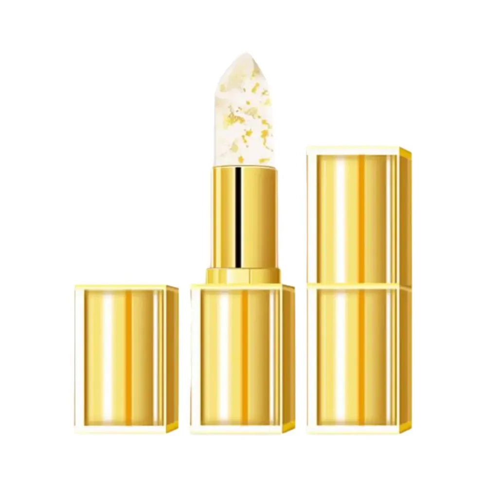 Gold Crystal PH Color Changing Lip Balm, Moisturizing High Shine Glossy Lipstick, Waterproof Non Sticky Cup Daily Lip Care Peaceful Pleasures Health and Wellness 1PCS