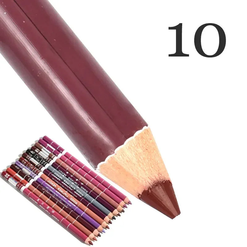 28-Color Waterproof Matte Lip Liner Pencil – Long-Lasting