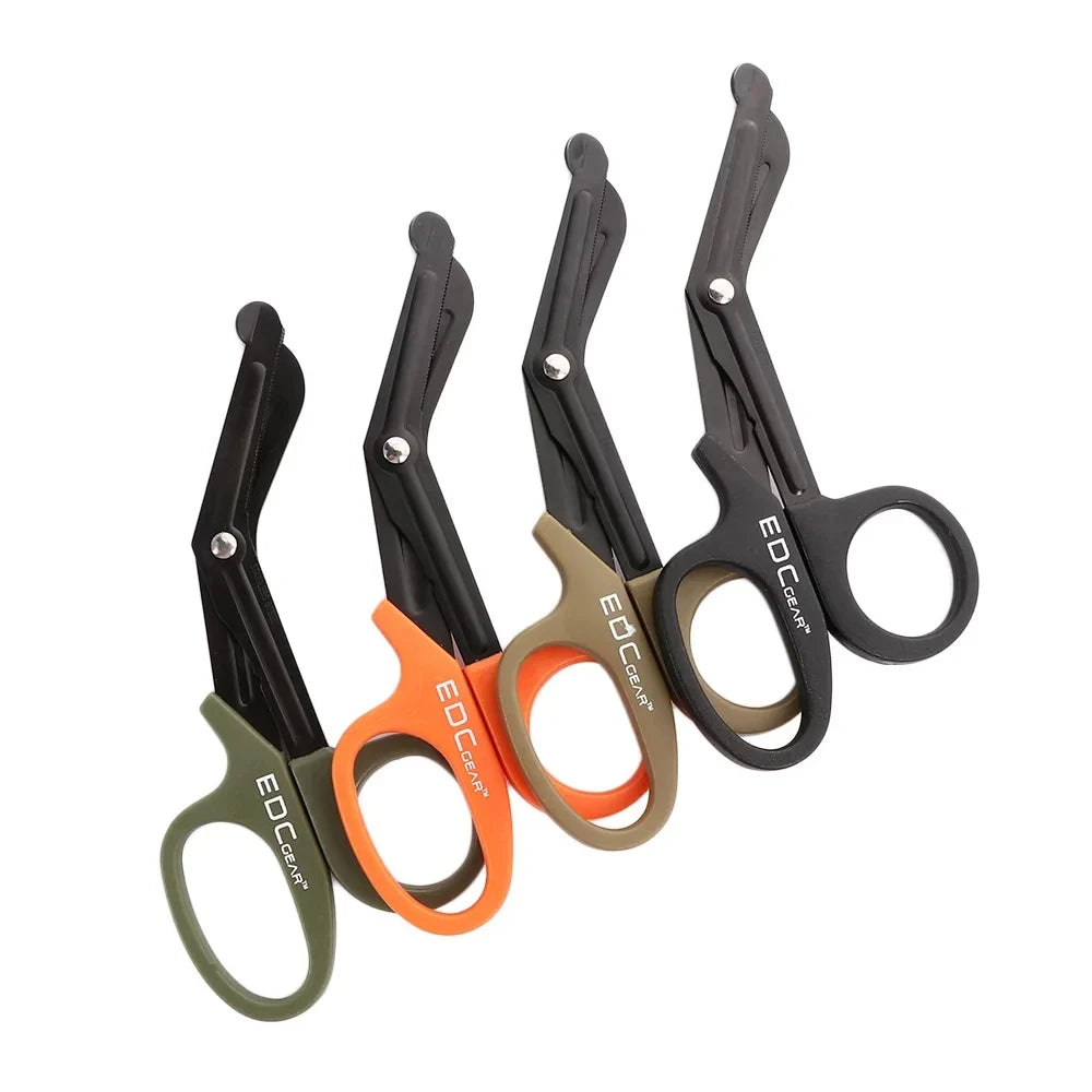 5/2/1PCS Medical Rescue Scissors Plastic Handle Stainless Steel Wound Gauze First Aid Scissors Practical Outdoor Nurse Scissor Peaceful Pleasures Health and Wellness