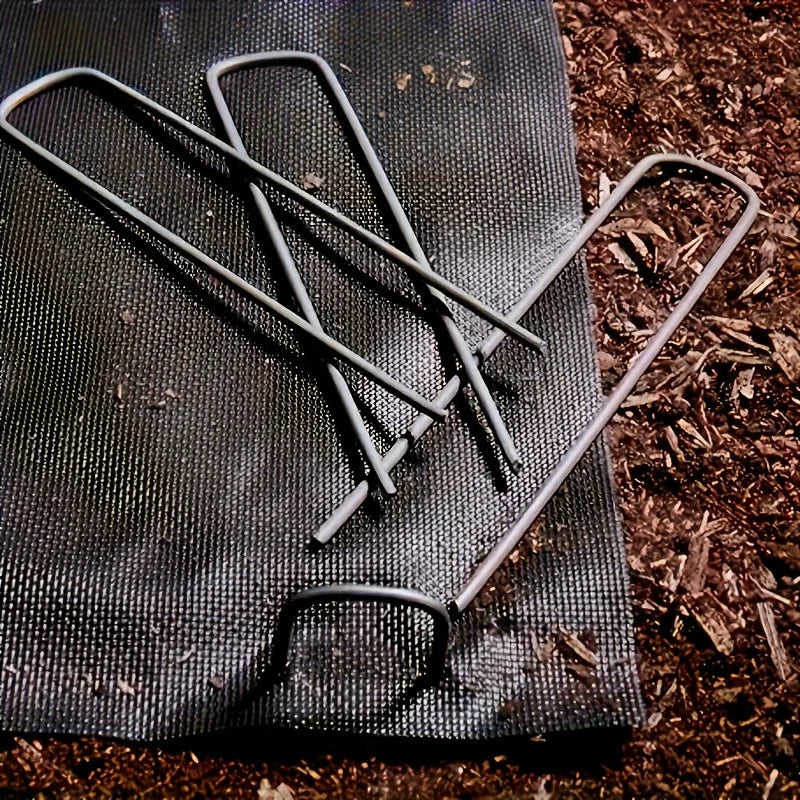 Heavy Duty U-Shaped Garden Stakes & Landscape Pins 25/50 Pcs Landscape Garden Pins Peaceful Pleasures Health and Wellness
