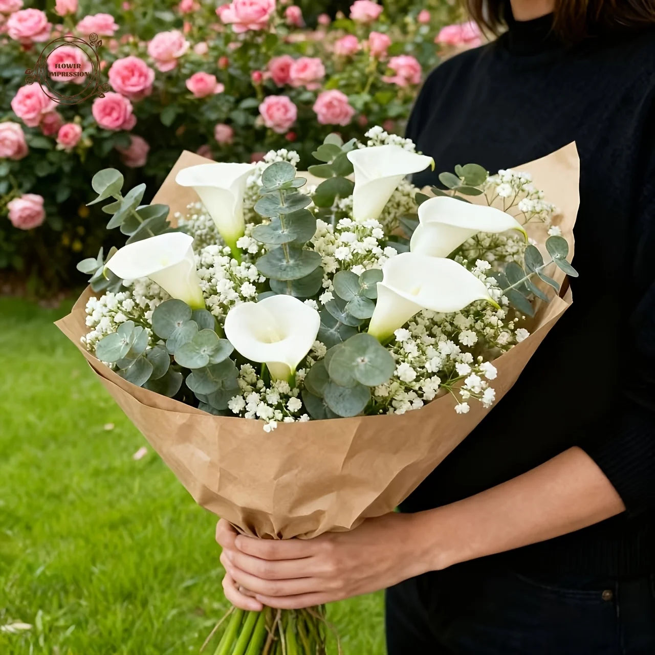 Calla Lily & Gypsophila Faux Bouquet | Wedding & Home Decor