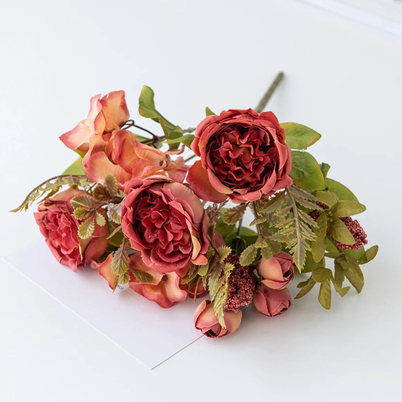 Artificial Silk Peony Hydrangea Flowers – Wedding & Home Decor