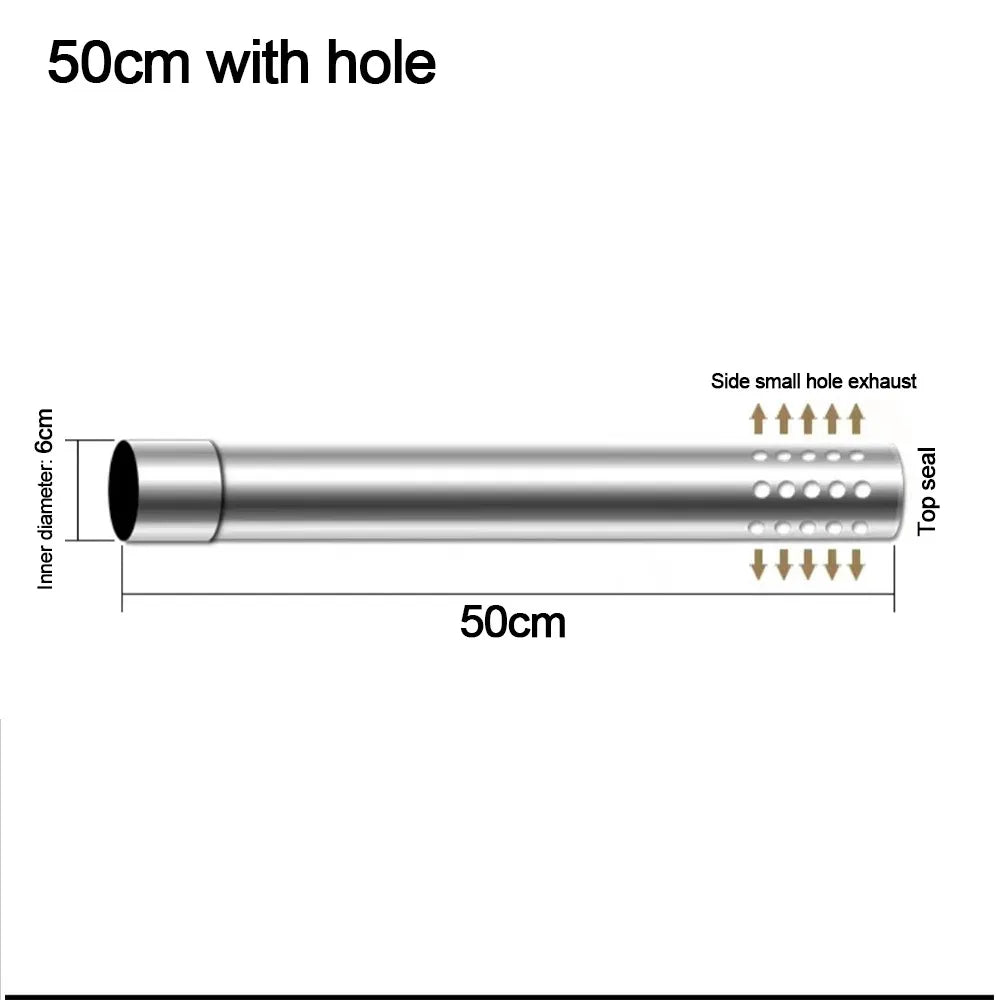 Stainless Steel Flue Extension Pipe 6cm | Camping Chimney Tube