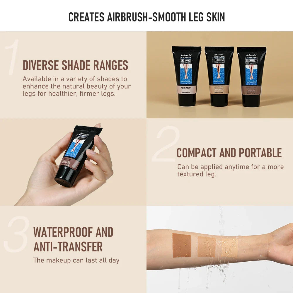Leg Foundation Lotion – Moisturizing Water-Resistant Body Makeup
