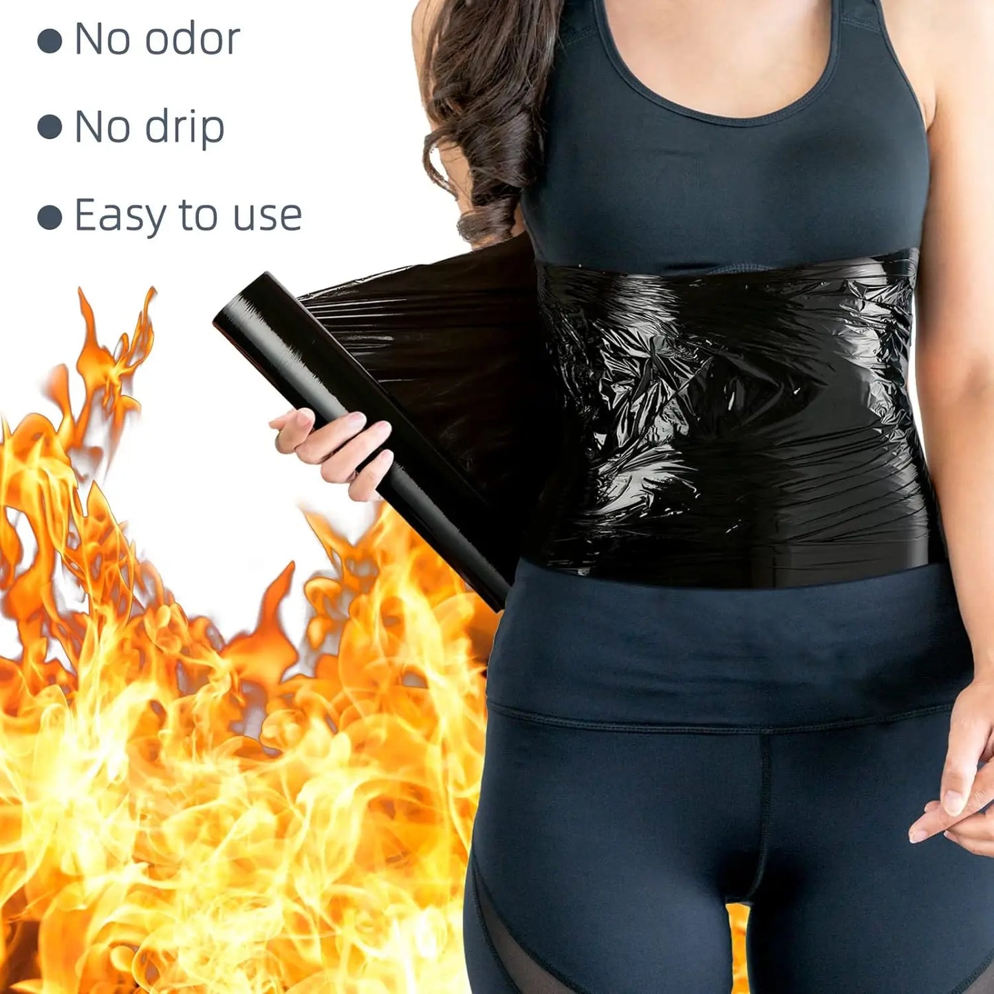 Black Body Wrap Film 60M | Sweat Enhancer Stomach Wrap