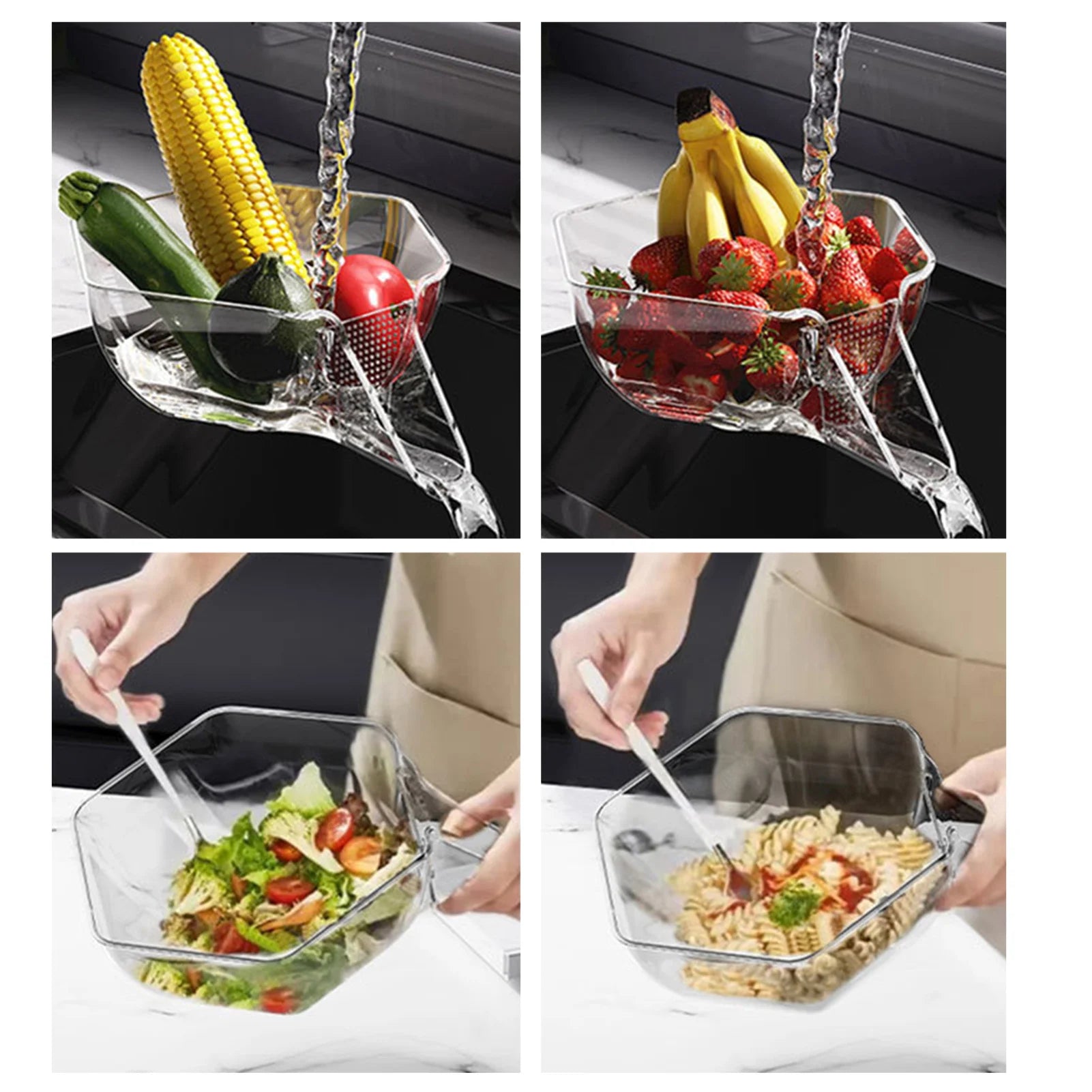 Drainage Basket Funnel Bowl Kitchen Sink Food Catcher Drainer for Kitchen Sink Food Wash Peaceful Pleasures Health and Wellness