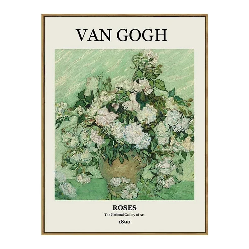 Vintage Van Gogh Monet Picasso Canvas Wall Art Print | Unframed
