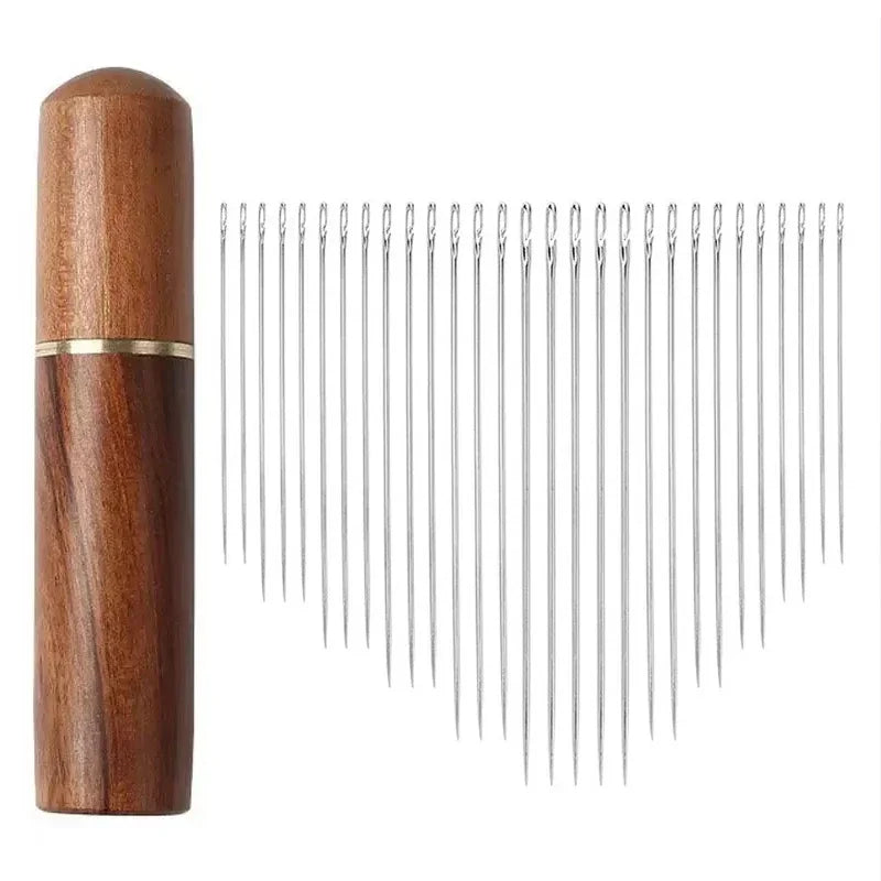 Self-Threading Sewing Needles Stainless Steel | 1/25/30 Pcs