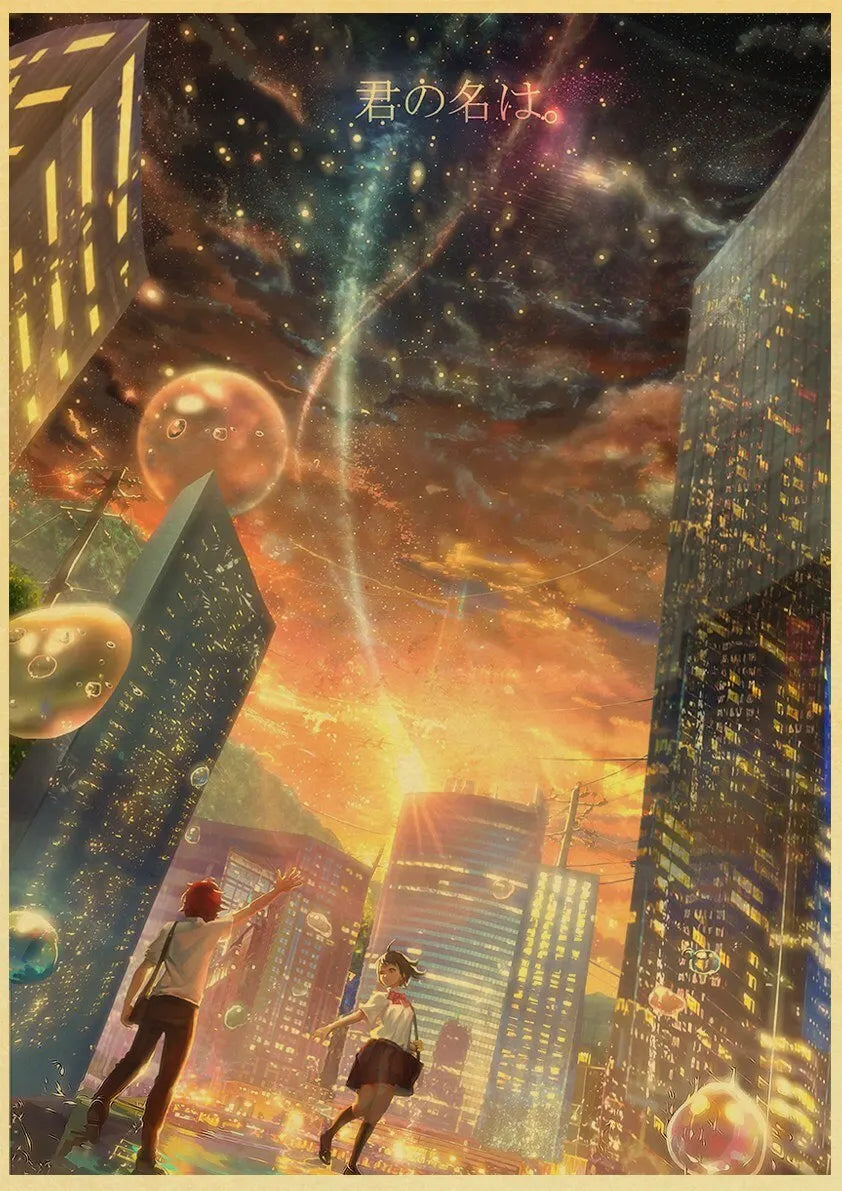 Your Name Anime Poster – Shinkai Makoto Canvas Wall Art