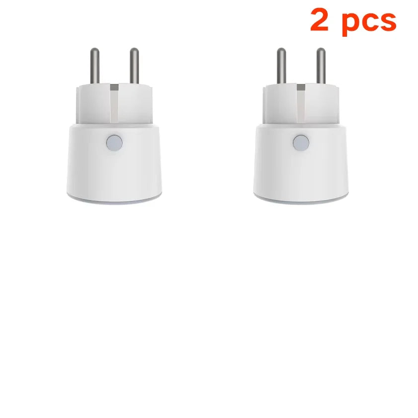 TUYA Smart Plug Matter Wi-Fi Socket 16A Smart Timer Outlet Power Monitor Support Homekit Work With Google Home Alexa Peaceful Pleasures Health and Wellness 2 Pcs