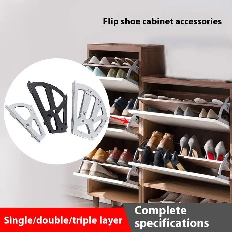 New 2Pcs Hardware Furniture Hinge 1/2/3 Layer Shoes Drawer Cabinet Hinge Rack Stainless Steel Foldable Shelf Accessories Peaceful Pleasures Health and Wellness