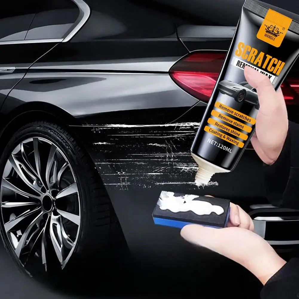 Car Paint Scratch Remover And Repair Wax Remove Surfaces Scratches Repair Wax With Sponge Deep Scratch Repair Agent Peaceful Pleasures Health and Wellness