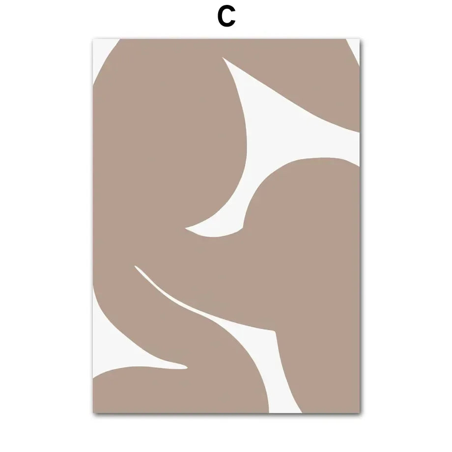 Abstract Bohemian Girl Face Canvas Wall Art | Nordic Unframed