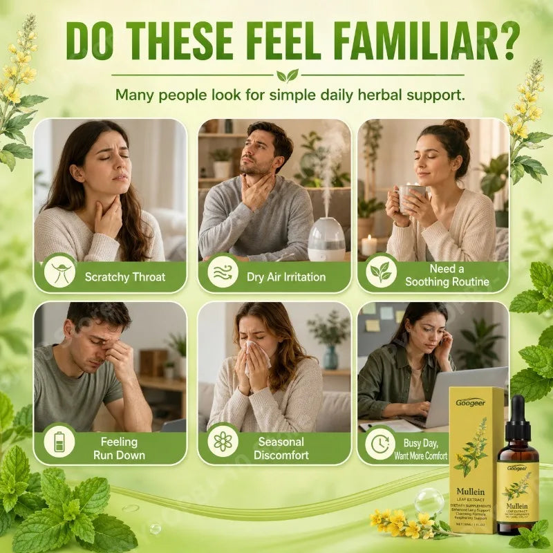 Mullein Herbal Formula Plant-Based Liquid Drops 30ml | Daily