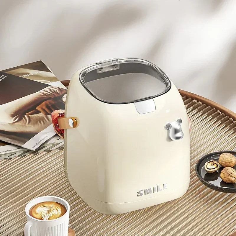 Desktop Decoration Wastebasket Trash Can Small Paper Basket Recycle Bin Handle Tissue Storage Box Deluxe Mini Household Cleaning Peaceful Pleasures Health and Wellness
