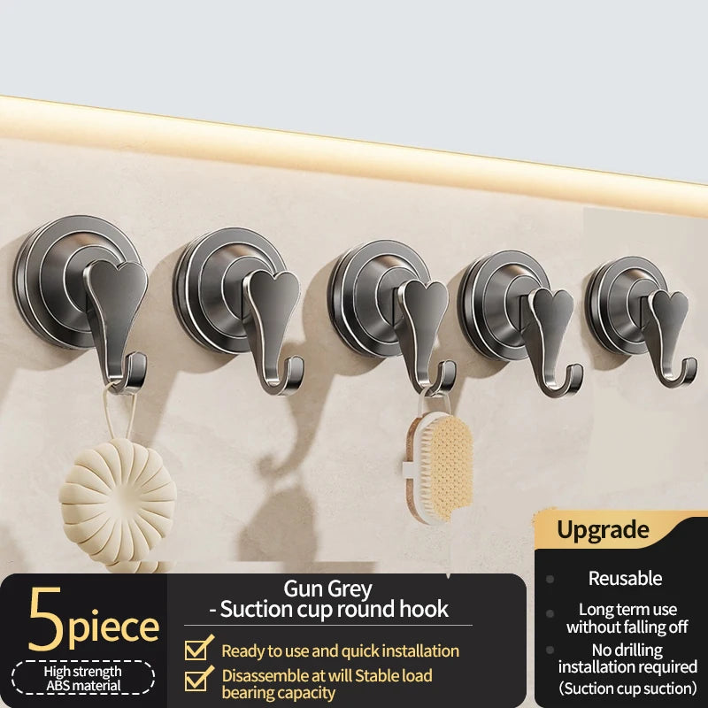 No-Drill Suction Cup Hook | Kitchen, Bathroom & Door Storage