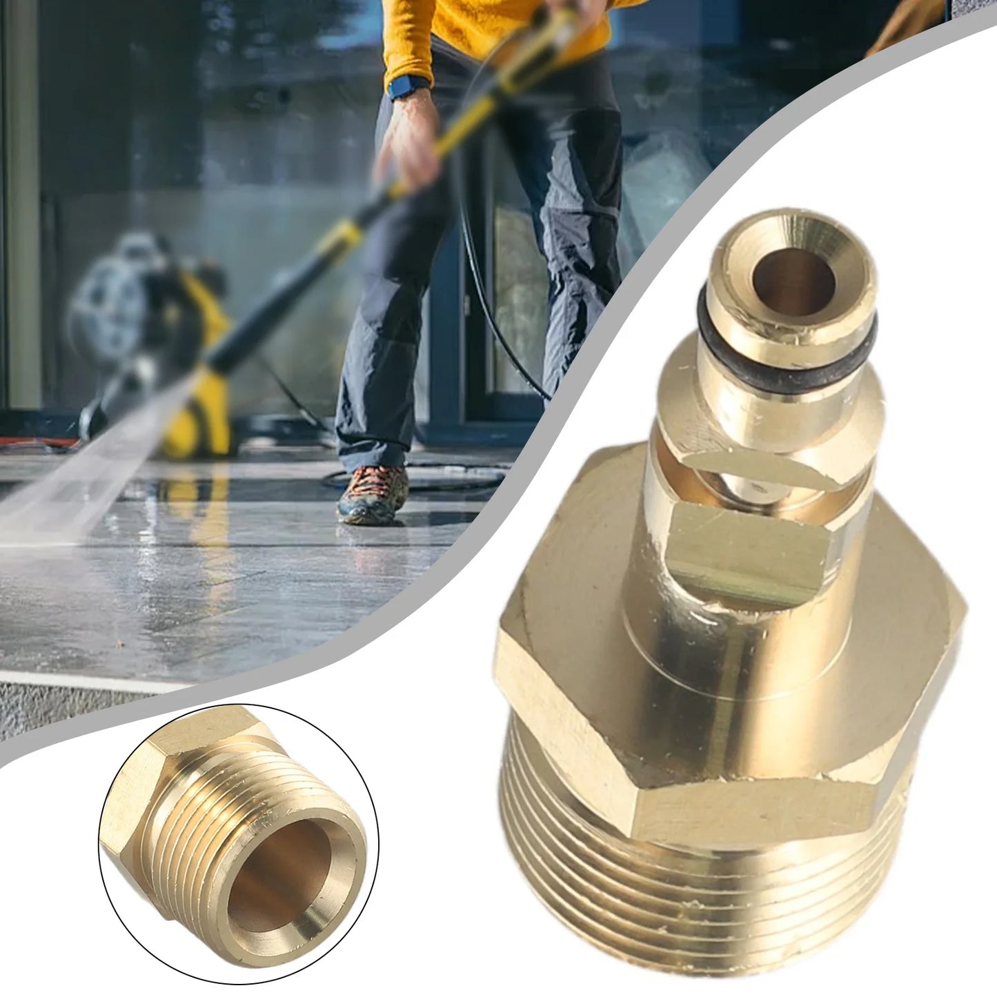 M22 Adapter Quick Connect Converter Hose Brass Pressure Washer Pipe