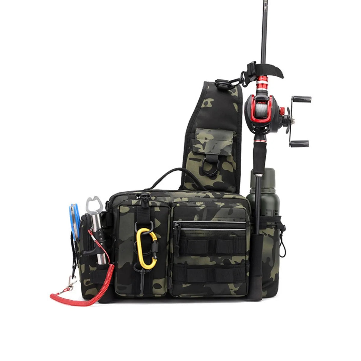 Lure bag, waist bag, single-shoulder backpack, crossbody bag, fishing rod bag, bait box, fishing tackle bag, large-capacity camo Peaceful Pleasures Health and Wellness