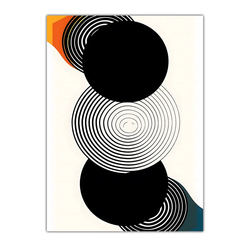 Abstract Wall Art Black and White Geometric Canvas Painting Modern Style Poster Prints for Lliving Room Wall Decor Peaceful Pleasures Health and Wellness 02 15x20cm No Frame China Mainland